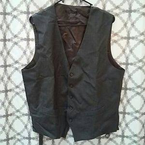 EXPRESS Mens Vest - Grey Pinstripe